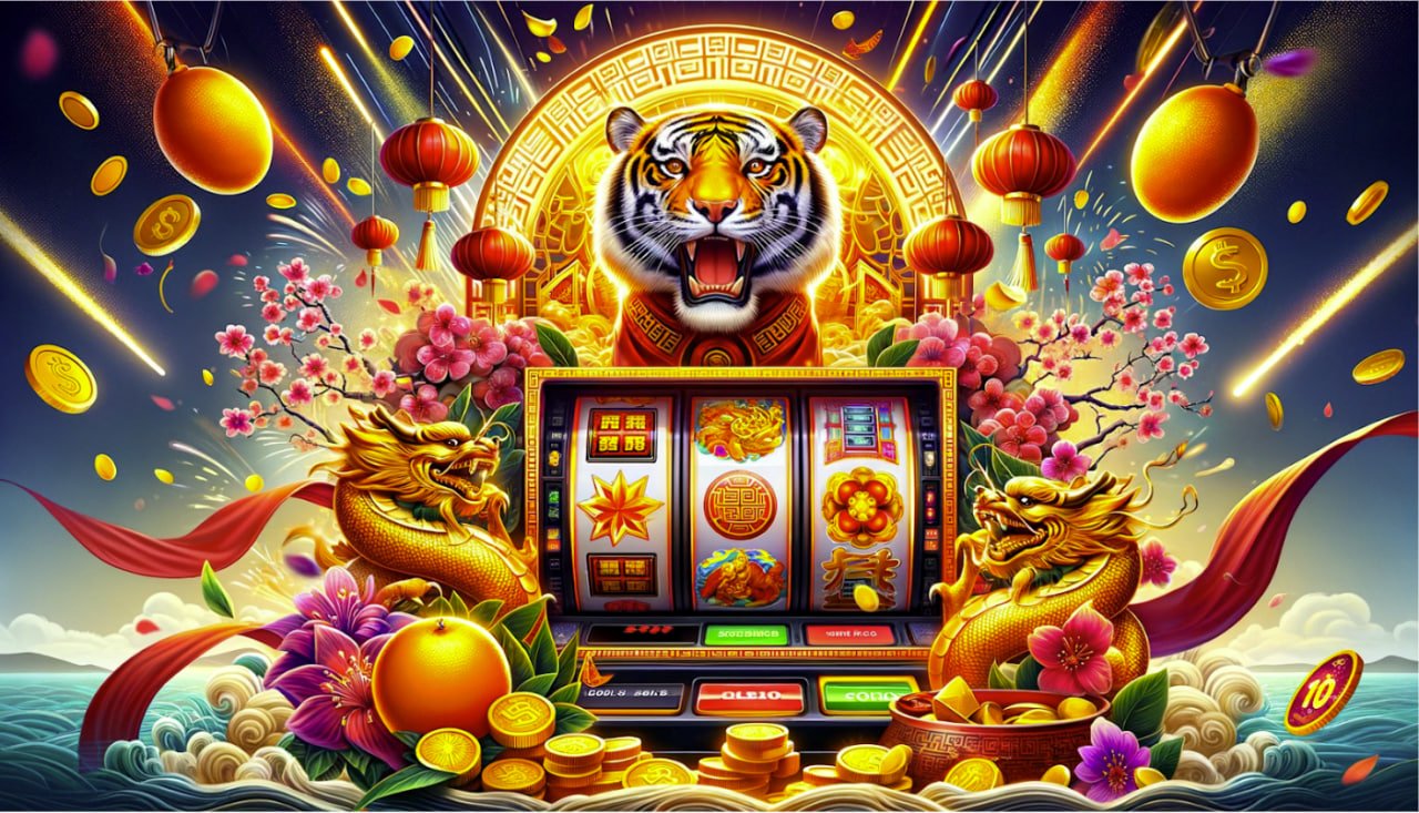 Mesin slot digital dengan animasi dan grafis penuh warna
