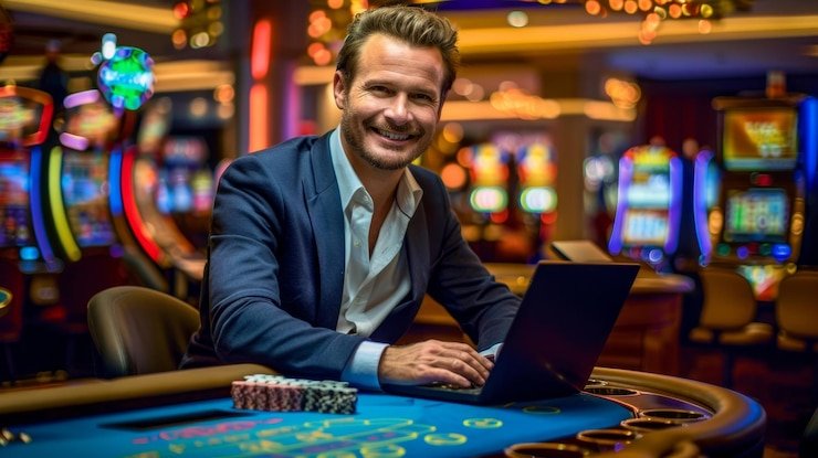 Pemain menggunakan ponsel untuk mengakses game slot online dengan mudah